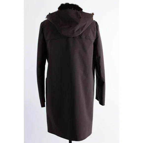 $5,900 Prada Fur Lined Coat SZ 44 Large Brown/Purple MINT